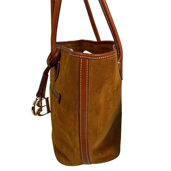 DOONEY BOURKE Burnt Orange Suede Tote w/ Charms/Fobs Style #: BSUED1521 - Picture 4 of 15